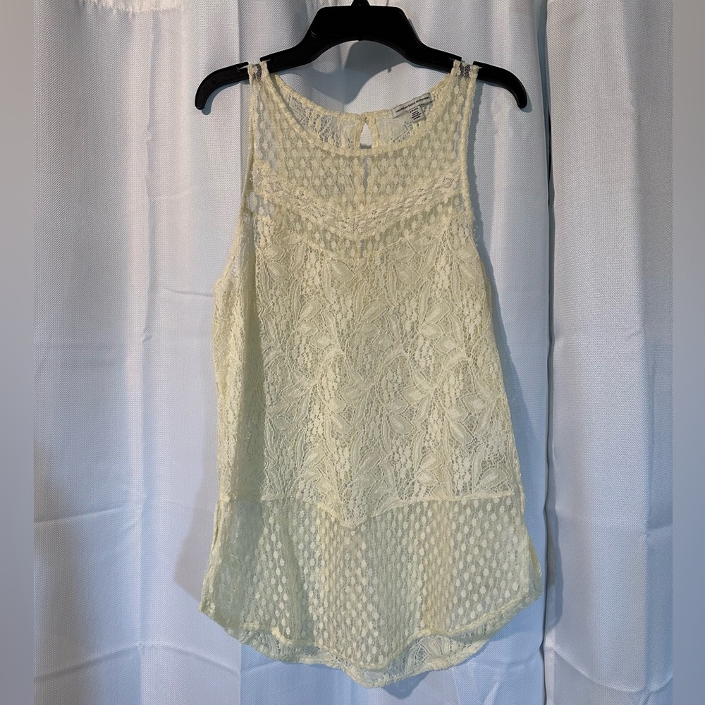 Lace Tank Top - Cream